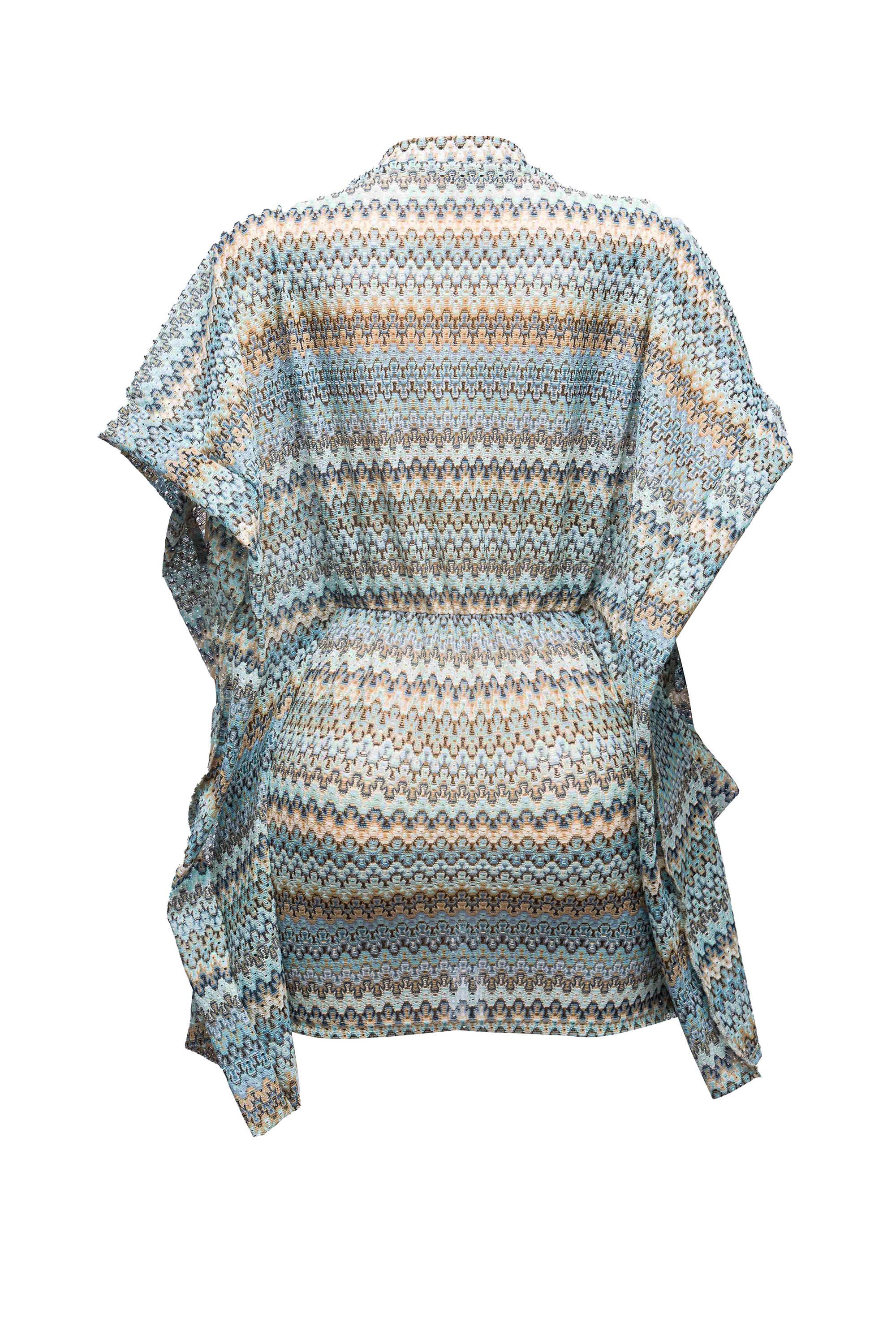 "Crochet" Printed Flouncy Mini Dress