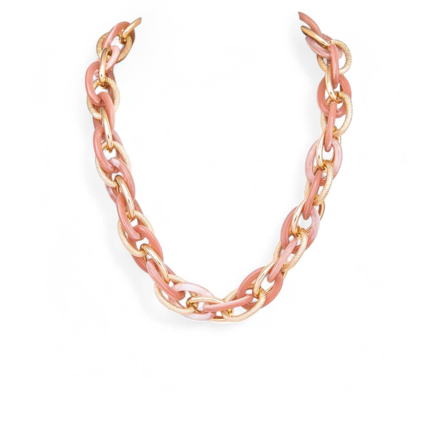 Resin Mix Chain Link Necklace